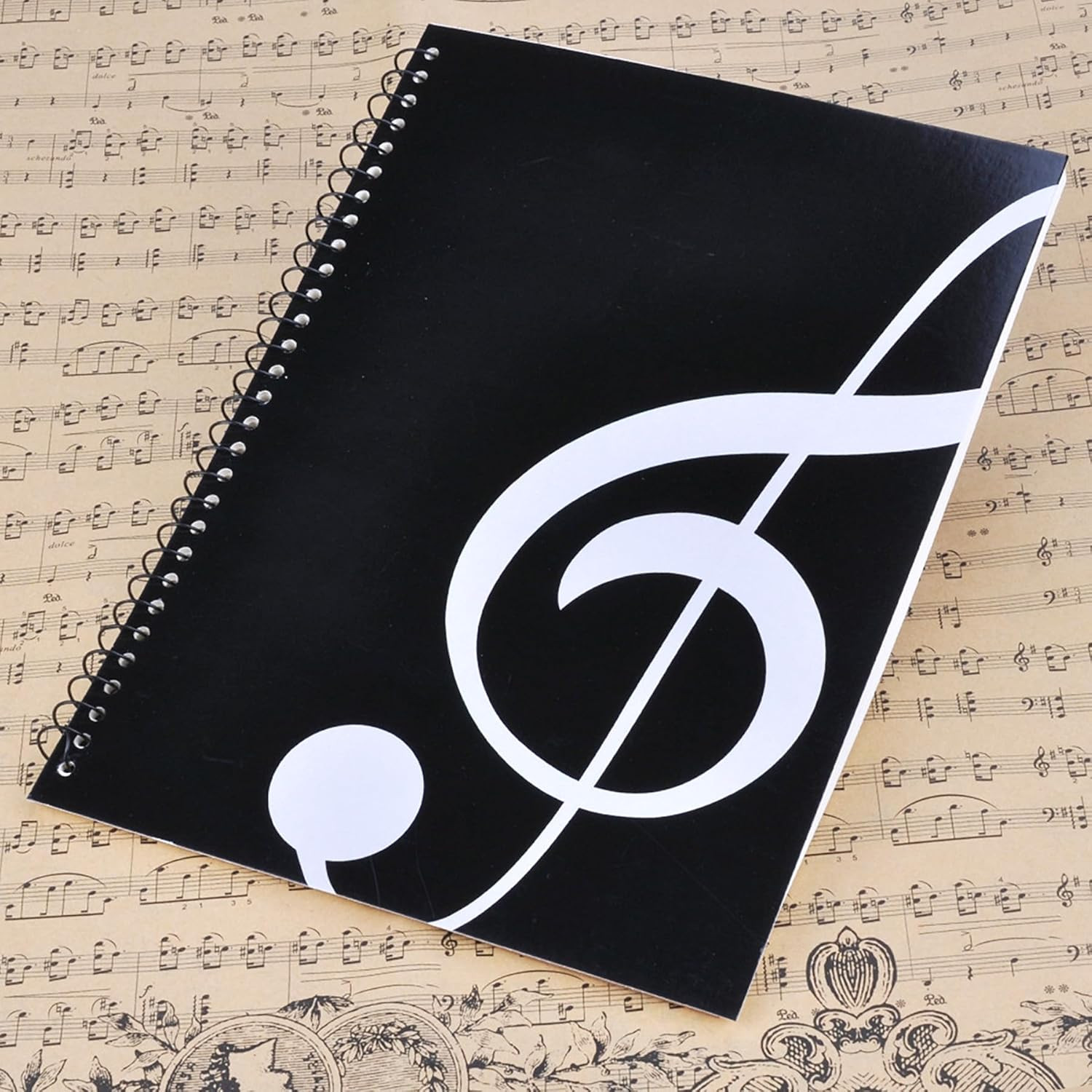 Coguzed 100 Pages Blank Sheet Music Notebook – 26X19cm Staff Paper for Musicians