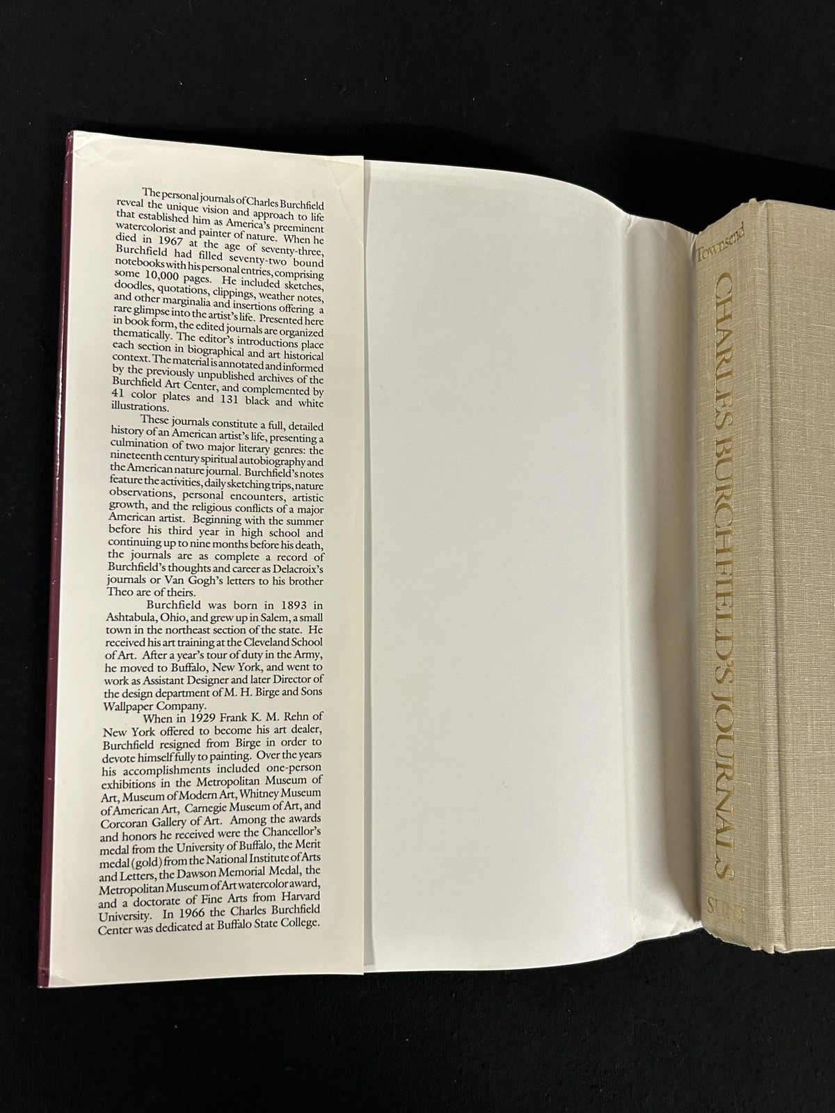 Charles Burchfield&rsquo;s Journals : The Poetry of Place HCDJ 1993 1st