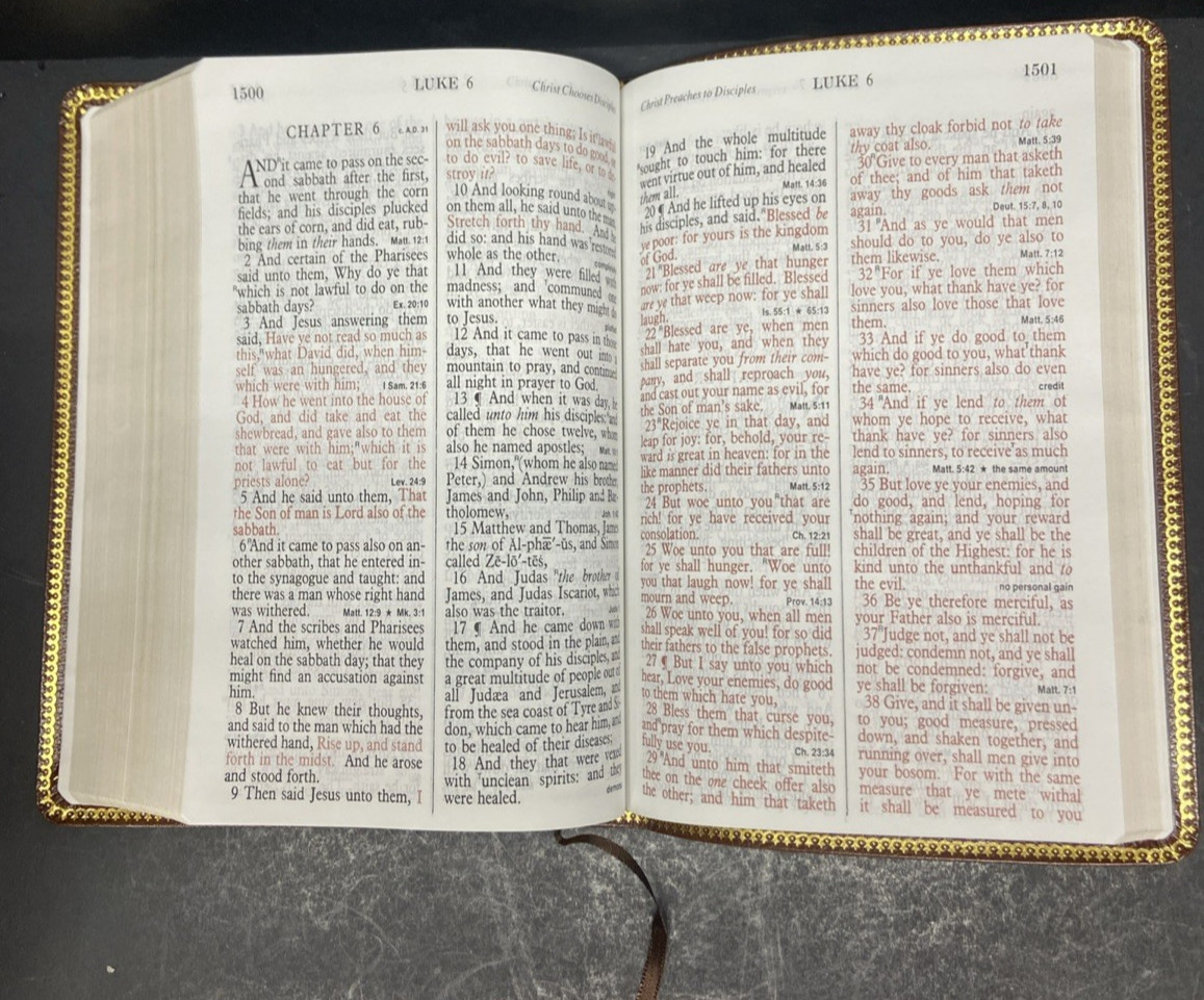 Holy Bible King James Giant Print Brown Bonded Leather Christian Heritage Publ
