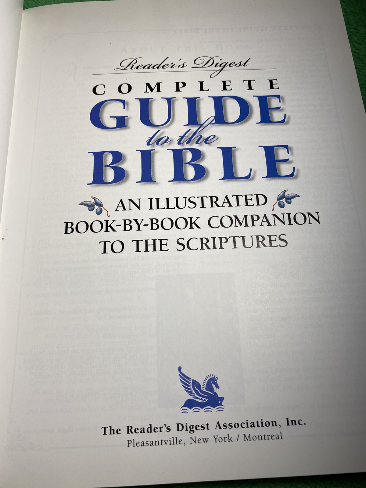 Complete Guide to the Bible,Reader’s Digest, Illustrated, 448 Pages