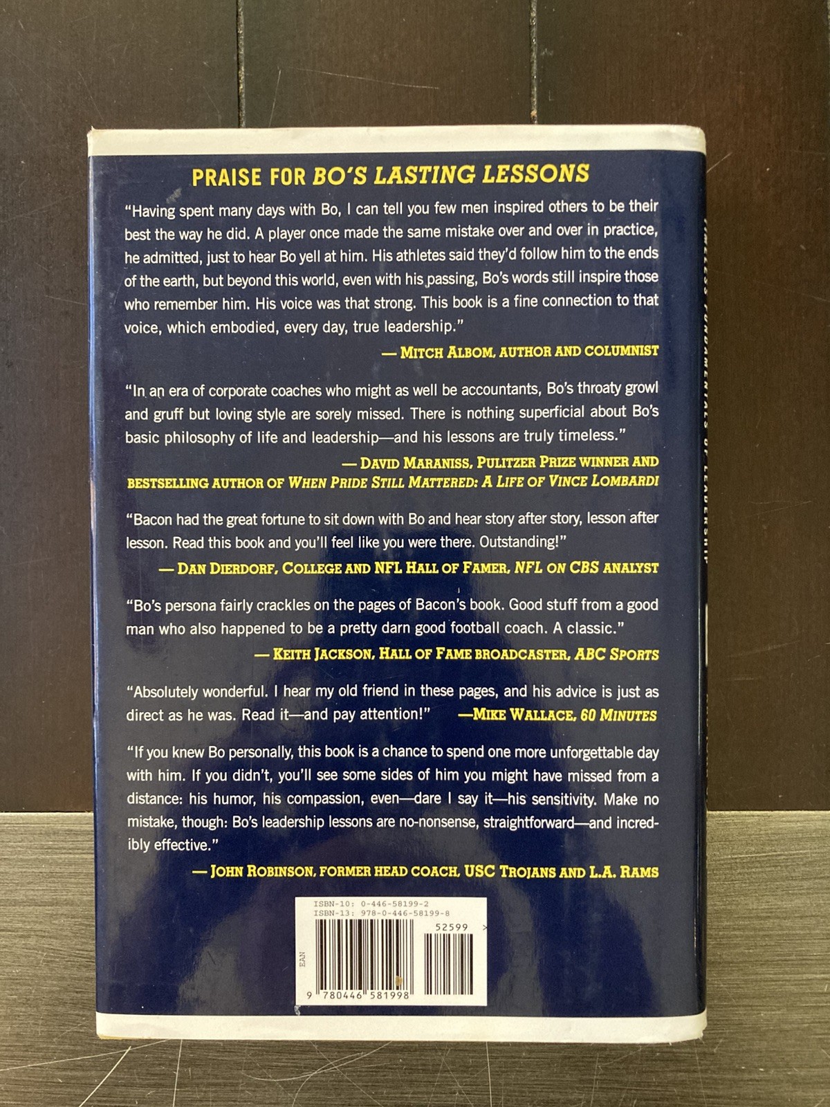 Bo&rsquo;s Lasting Lessons by Schembechler/Bacon 2007 Signed First Edition Hardcover