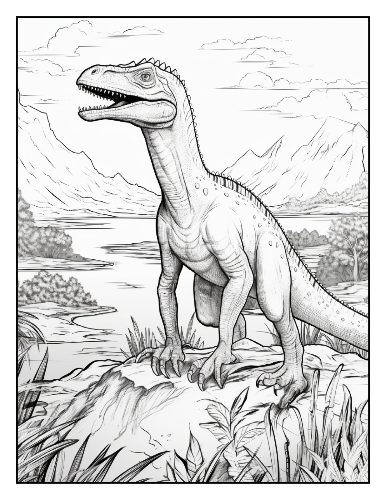 « Cute Dinosaur Coloring Book – Perfect Gift for Kids Who Love Dinosaurs »