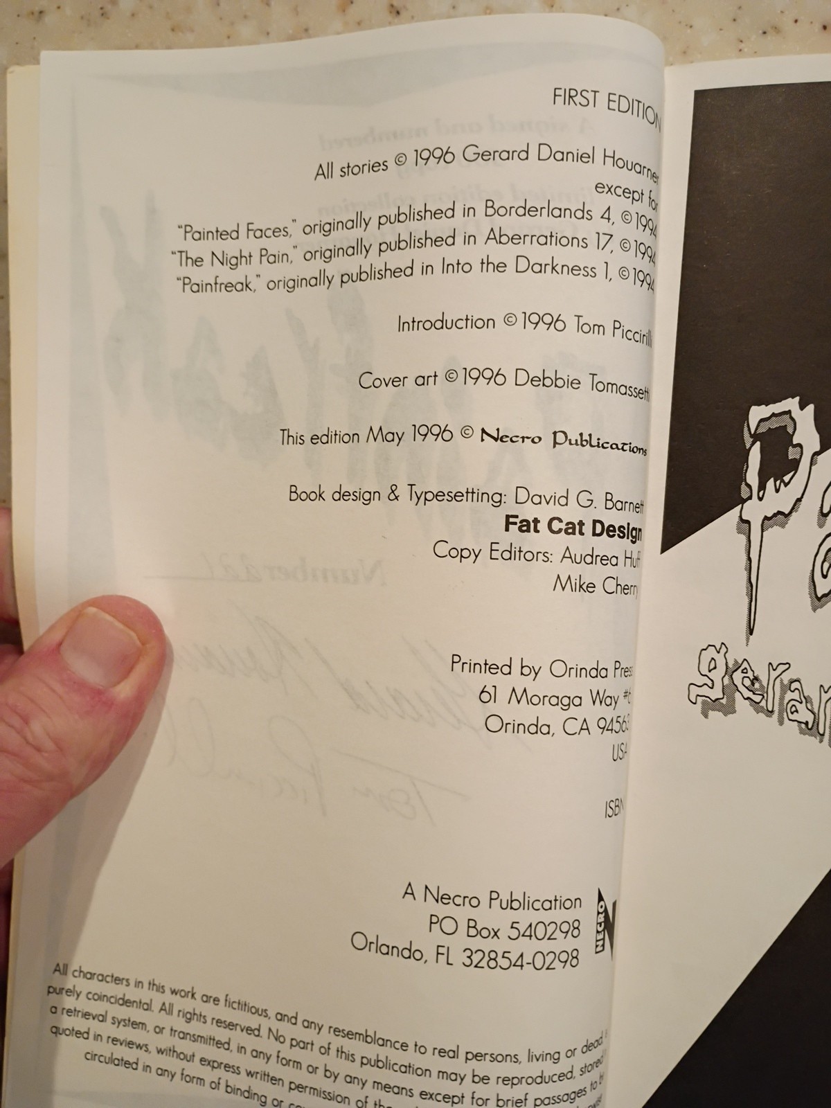 « Pain Freak » by Gerard Houarner Signed #221/500 Ltd First Edition Paperback