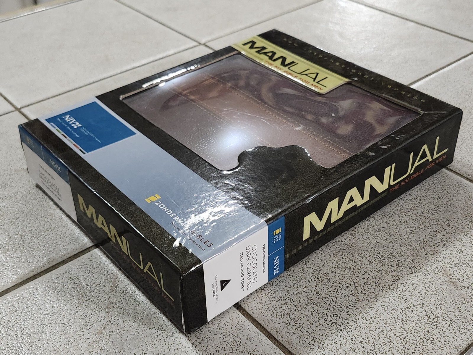 Manual : The Bible for Men by Zondervan Staff (2009, Leather) Embossed Name L@@K