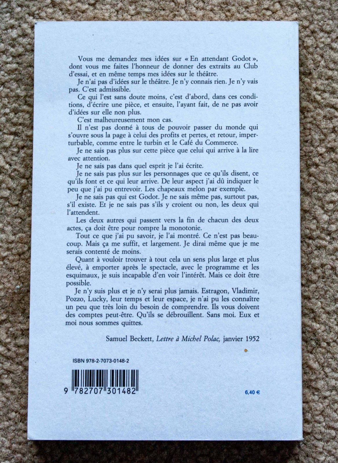 En attendant Godot (French Edition) – Paperback, 124 pages