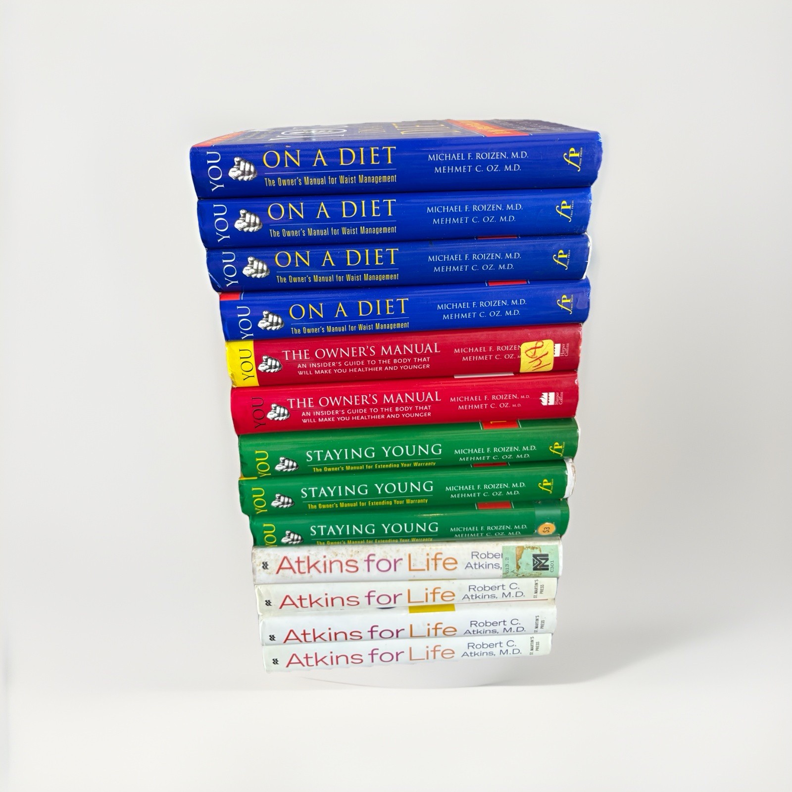 Health & Dieting Hardcover Book Lot – 12 Books (Dr. Oz « YOU » Series & Atkins)