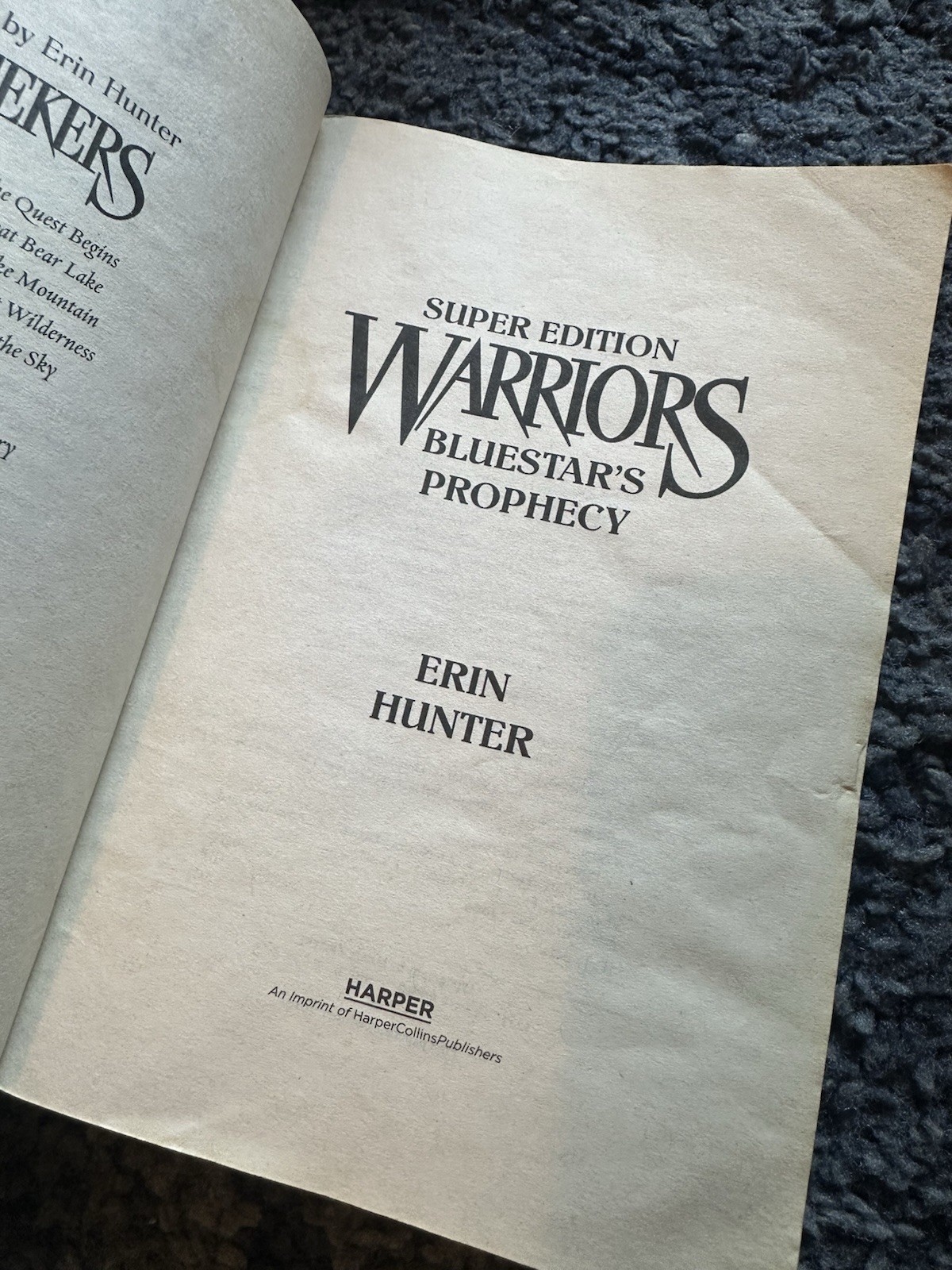 Warriors Super Edition Bluestar&rsquo;s Prophecy Paperback by Erin Hunter Harper