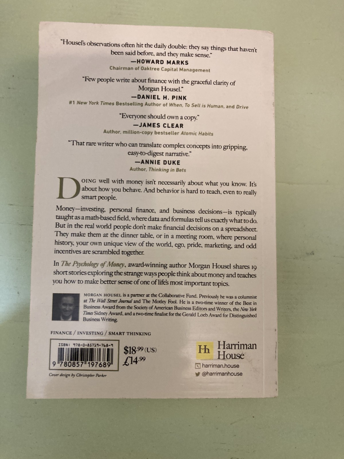 Psychology of Money : Timeless Lessons on Wealth, Greed, and Happiness by…