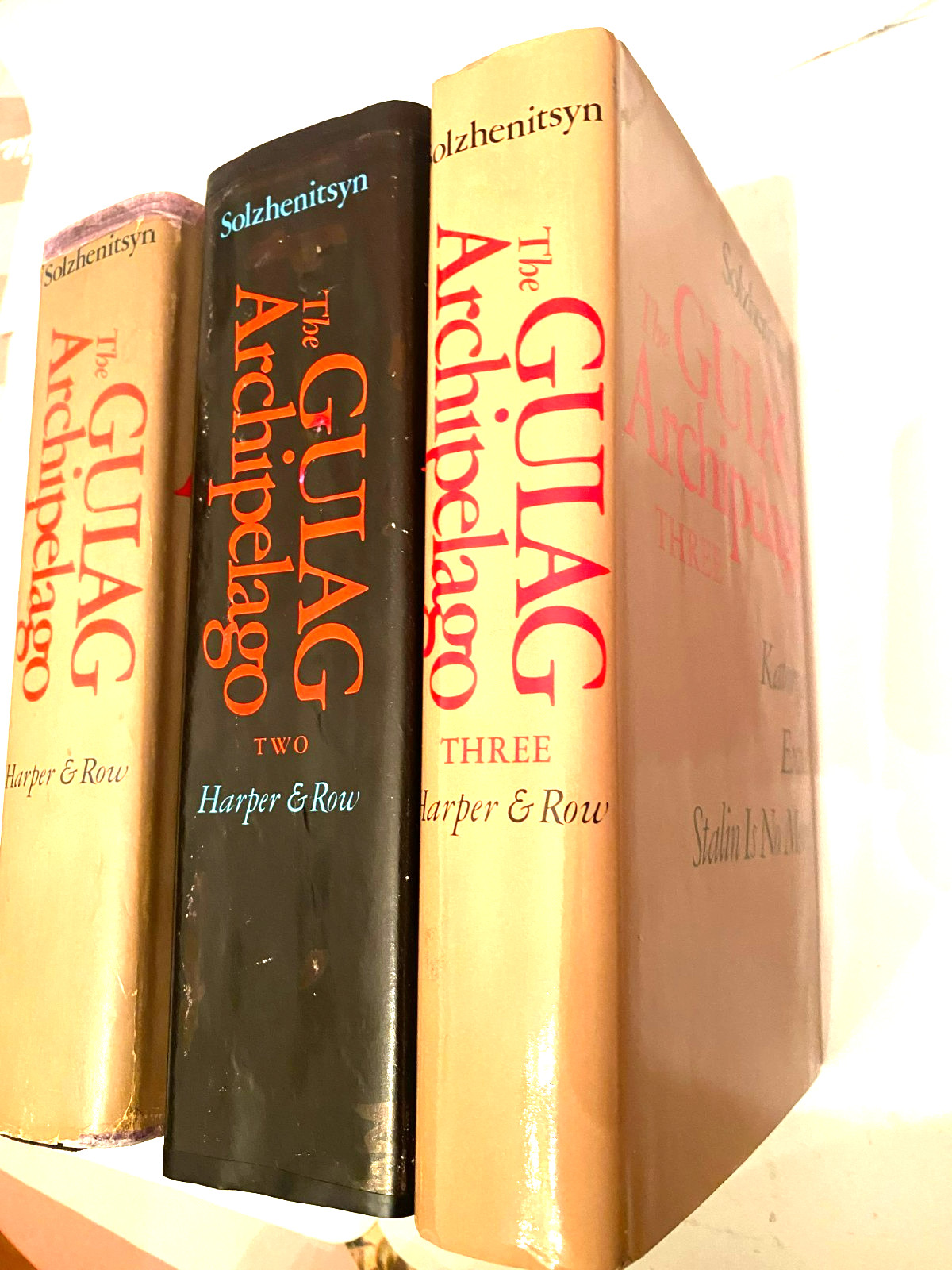 3 RARE! The Gulag Archipelago Volume 1 & 2 & 3 by Aleksandr Solzhenitsyn 1974 HC