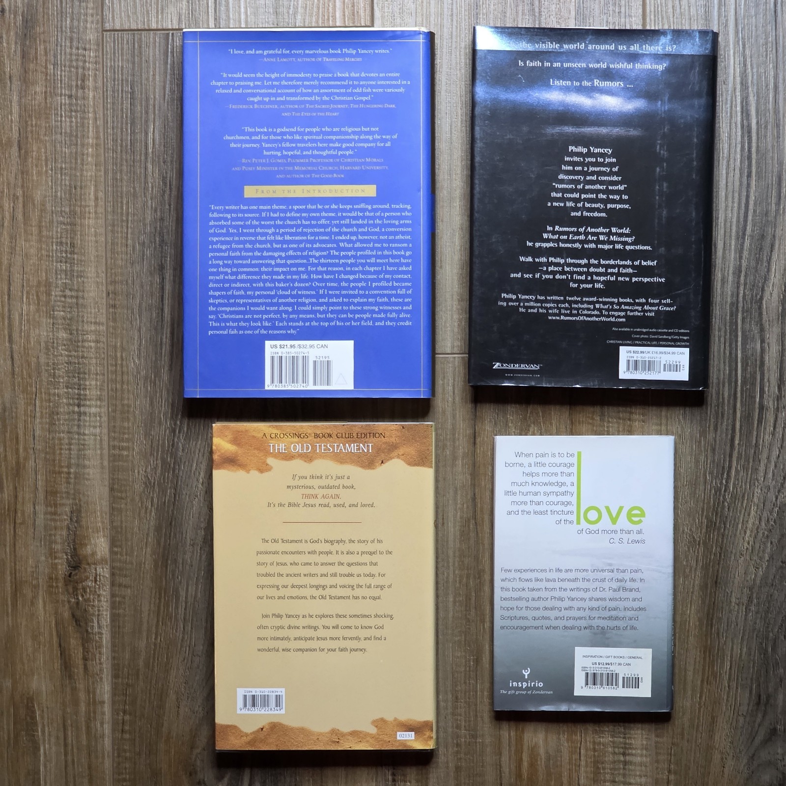 Philip Yancey Christian Book Lot of 4 Hardcover Religious Bible Spiritual Jesus