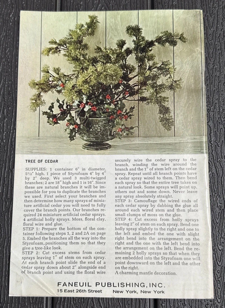 Making Christmas Decorations by Gene Taylor – Faneuil Publishing, Inc. 1966