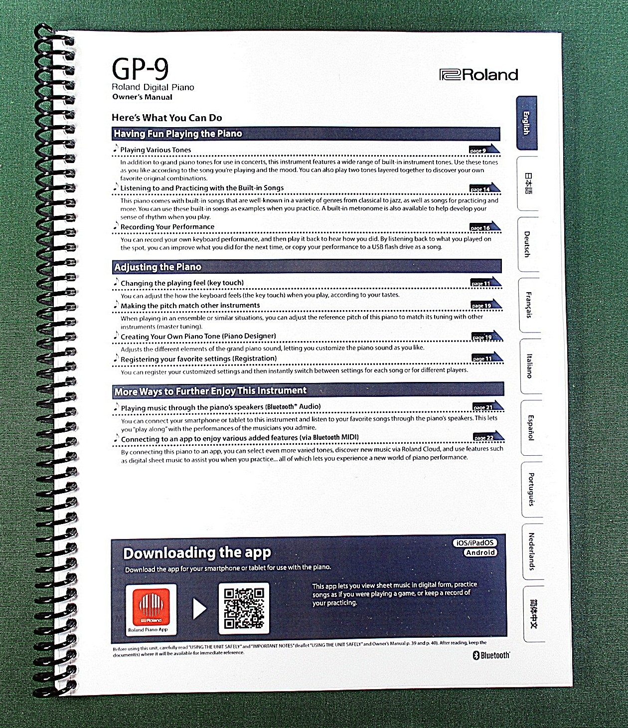 Roland GP-9 Owner&rsquo;s Instruction Manual: 40 Pages & Protective Covers