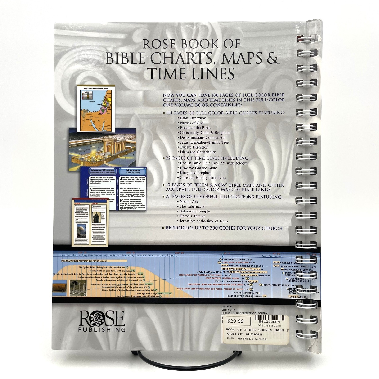 Rose Book of Bible Charts Maps Time Lines Volumes 1 & 2 Bundle Reference Spiral