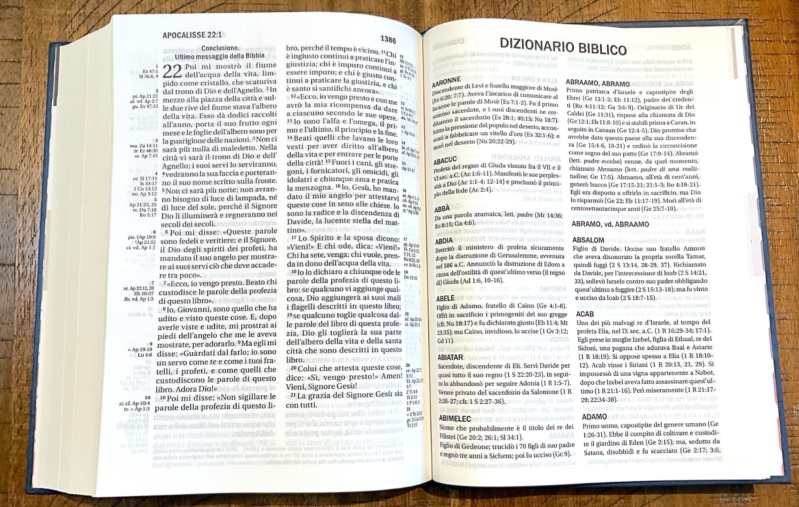 Italian Language Reference Bible, La Sacra Bibbia, NRV 2006, Blue Hardcover