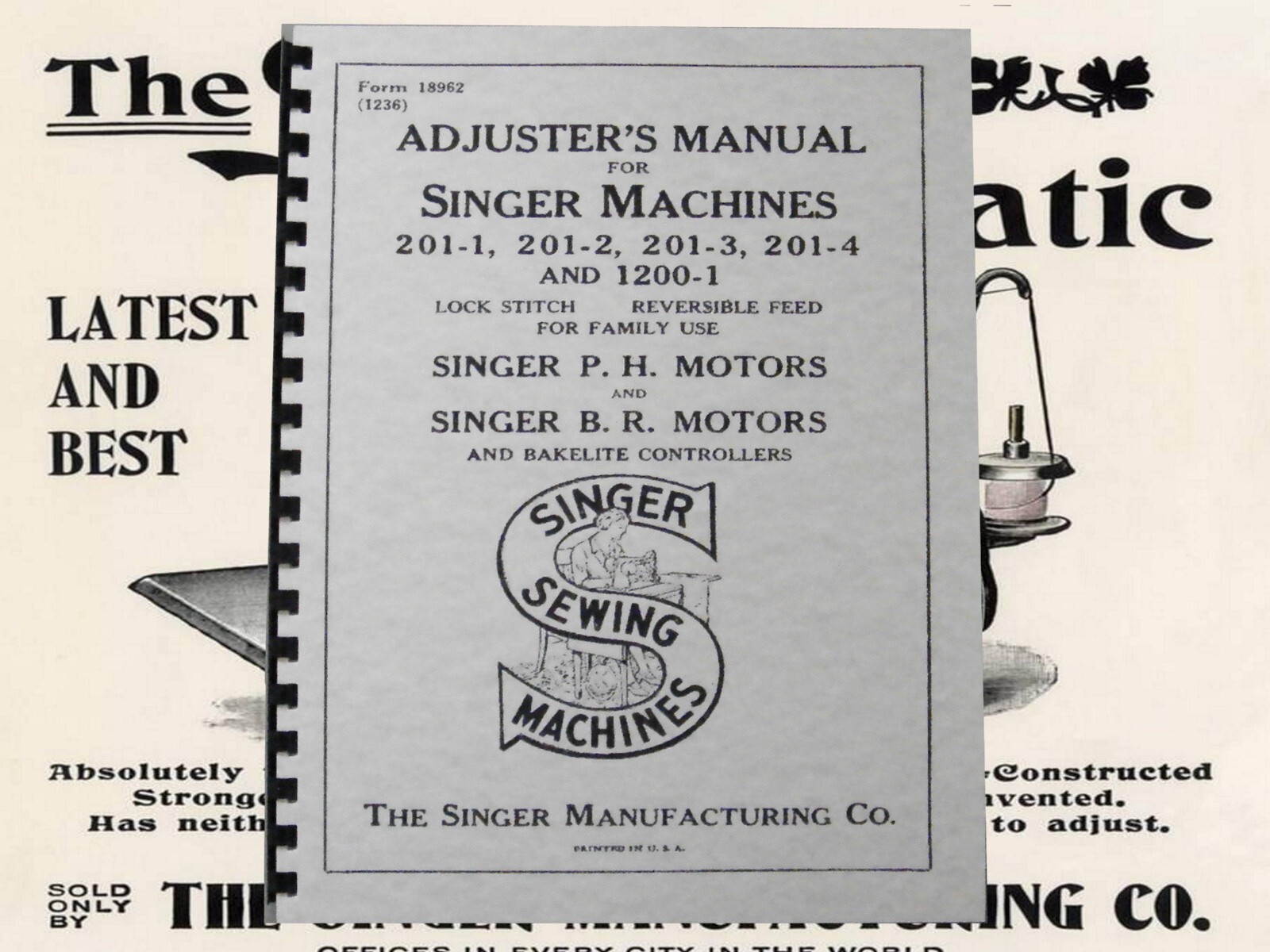 Singer Sewing Machine 201-1 Adjuster&rsquo;s Manual « 1936 » (54 Page)