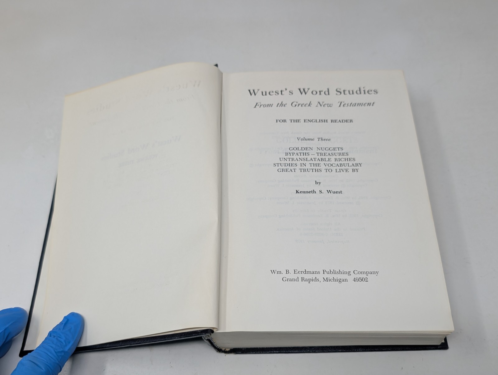 Wuest&rsquo;s Word Studies From The Greek New Testament Volume 3 III HC 1979