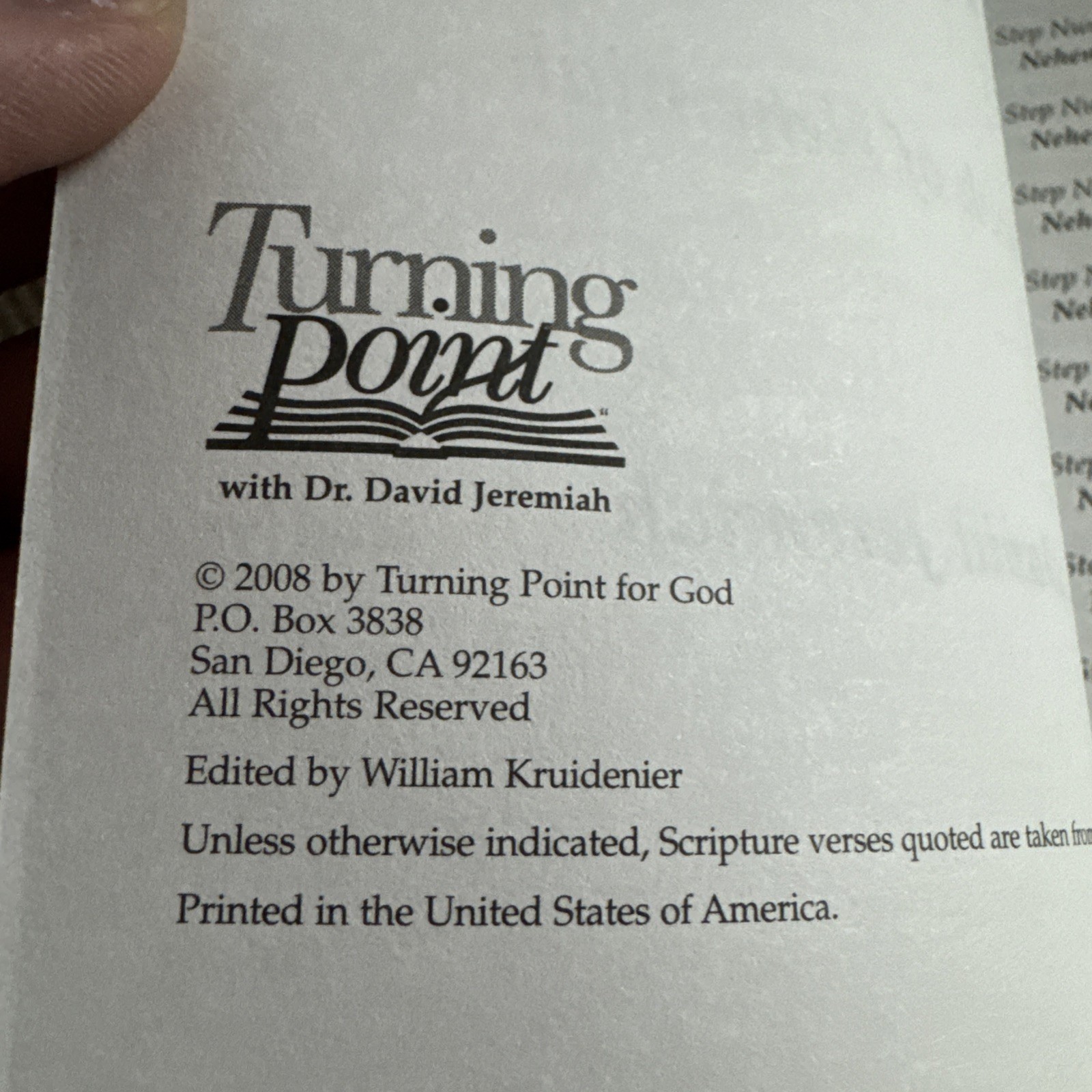 10 Steps To Spiritual Renewal Study Guide (2008 Paperback) By David Jeremiah