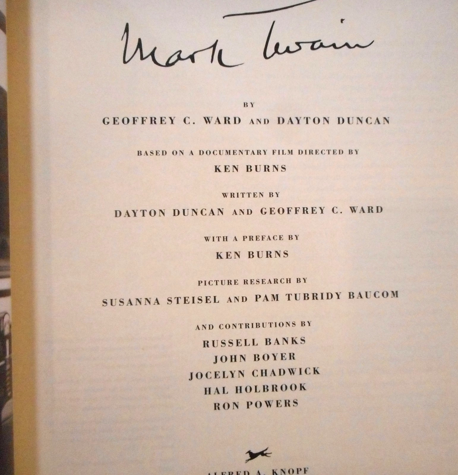 Mark Twain An Illustrated Biography HCDJ G. Ward, D. Duncan, & Ken Burns 2001