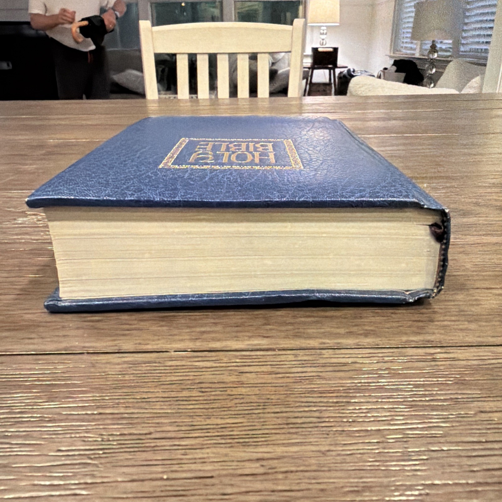 Vintage 1976 Thomas Nelson KJV Holy Bible Giant Print Reference Red Letter Blue