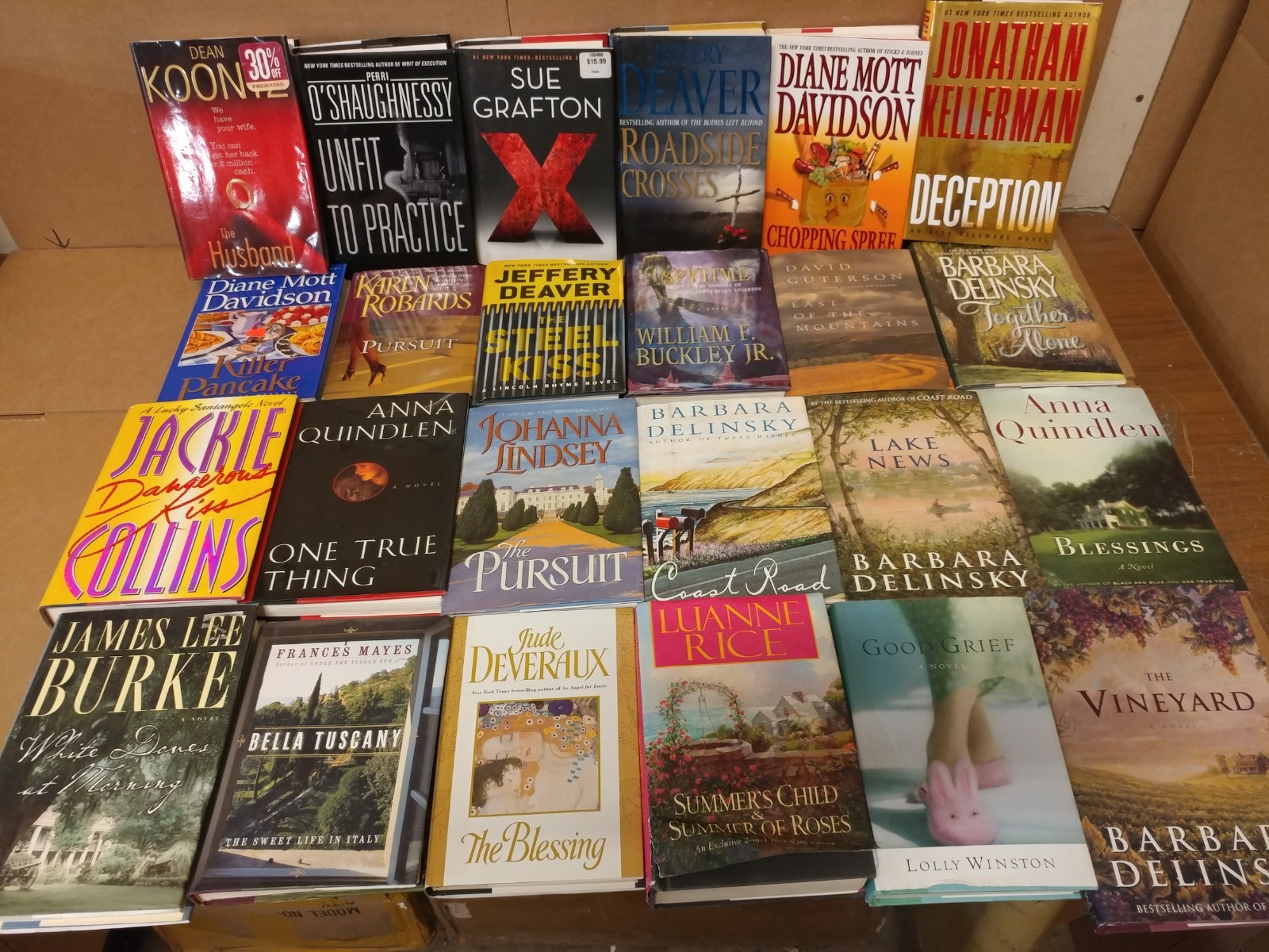 Lot of 15 Pounds Hardcover INSTANT COLLECTION GENERAL FICTION Book MIX GENRE SET