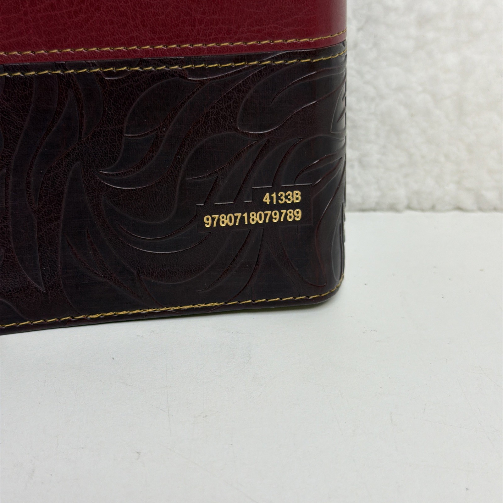 King James Study Bible Full-Color Edition by Thomas Nelson Burgundy Faux Leather