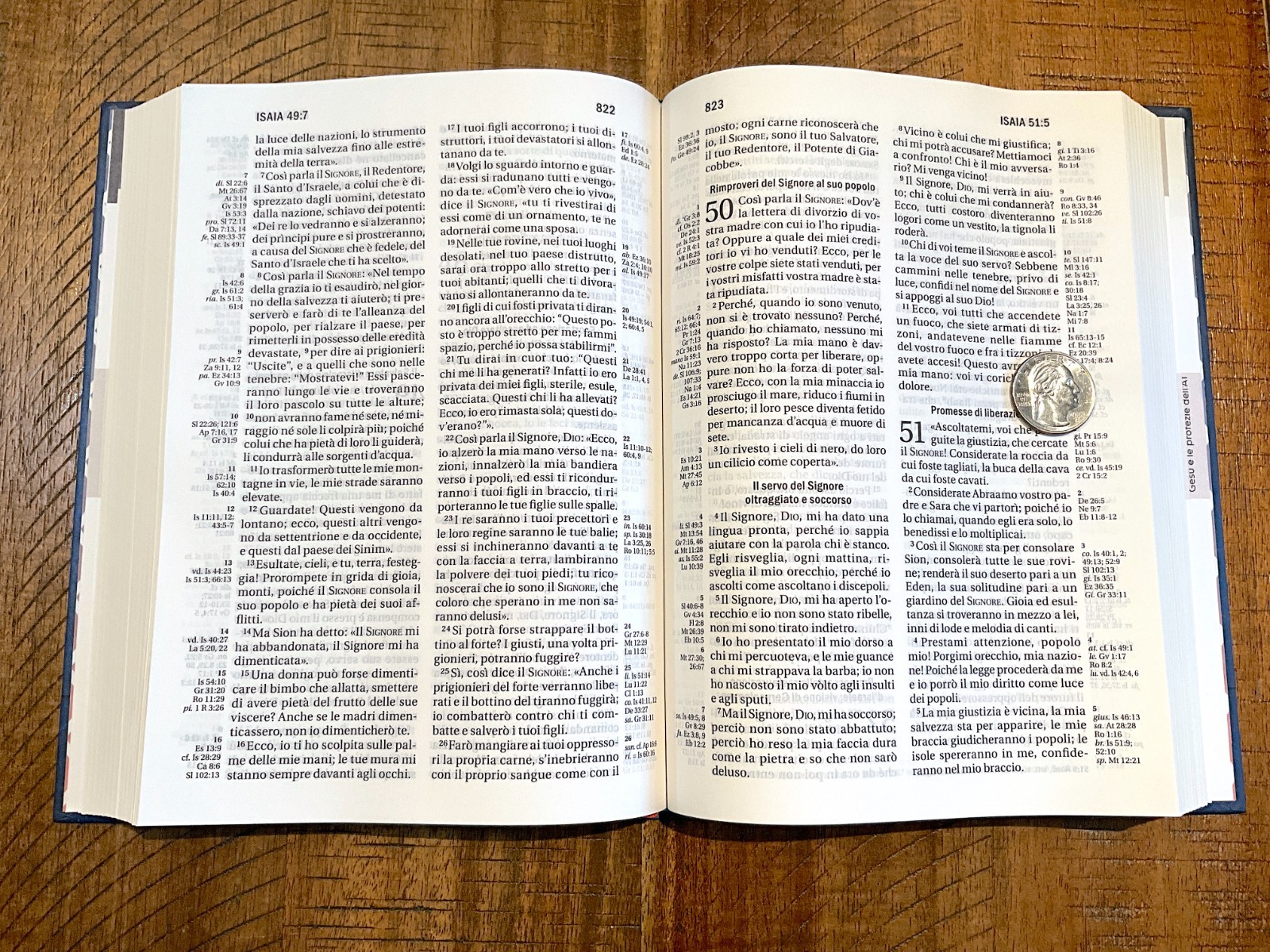 Italian Language Reference Bible, La Sacra Bibbia, NRV 2006, Blue Hardcover