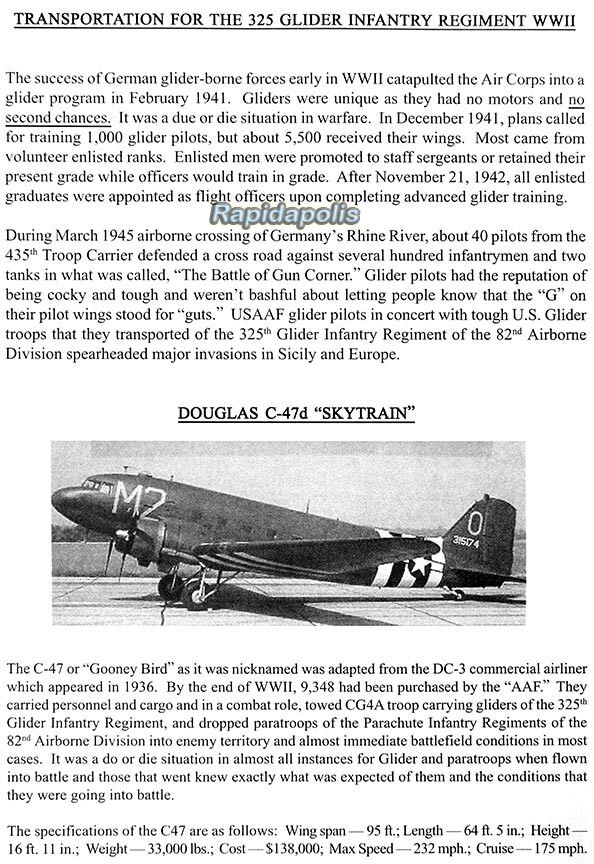 GLIDE TO GLORY 325 Glider Infantry Rgt 82nd AB book ~ Veteran signed + dedicated