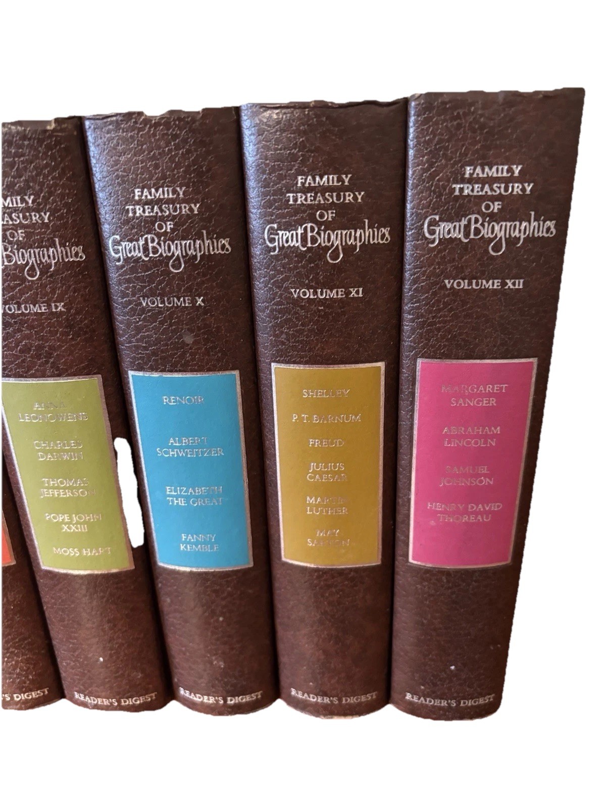 Reader&rsquo;s Digest Complete Book Set 1-12 Family Treasury of Great Biographies 1stE