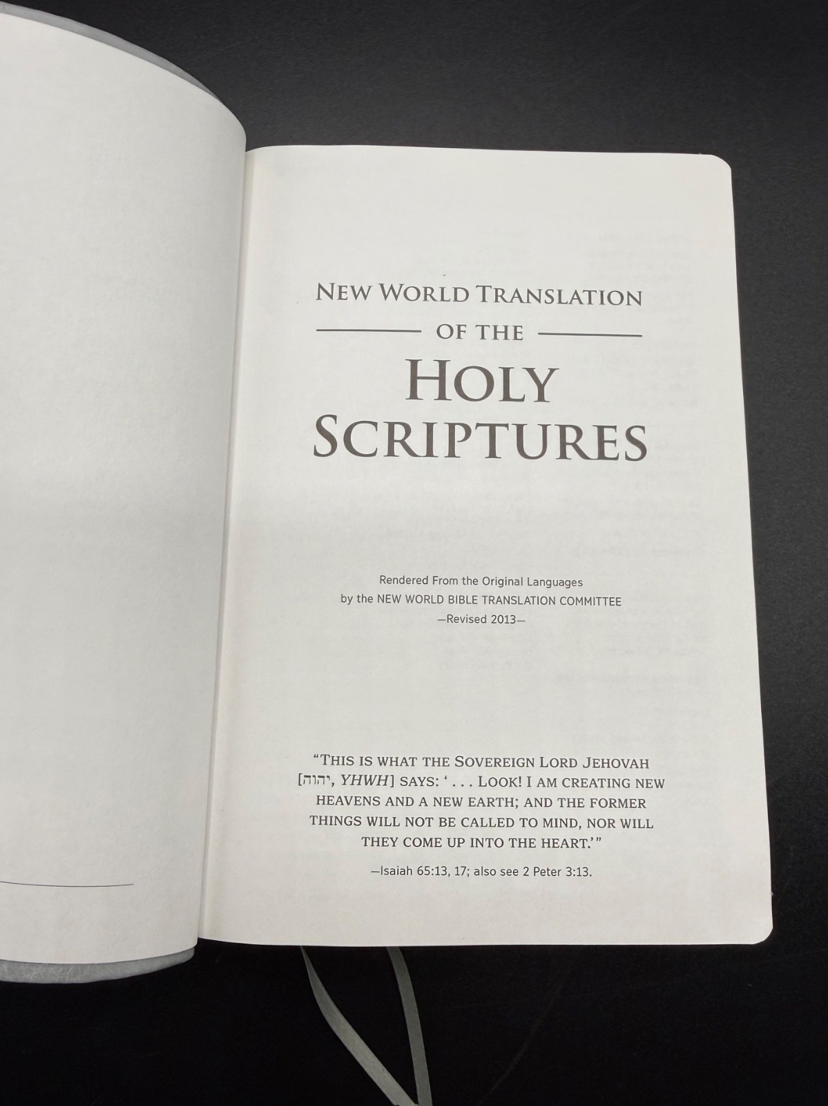 Leather Bound New World Translation Holy Scriptures Jehovah&rsquo;s Witness Bible 2013
