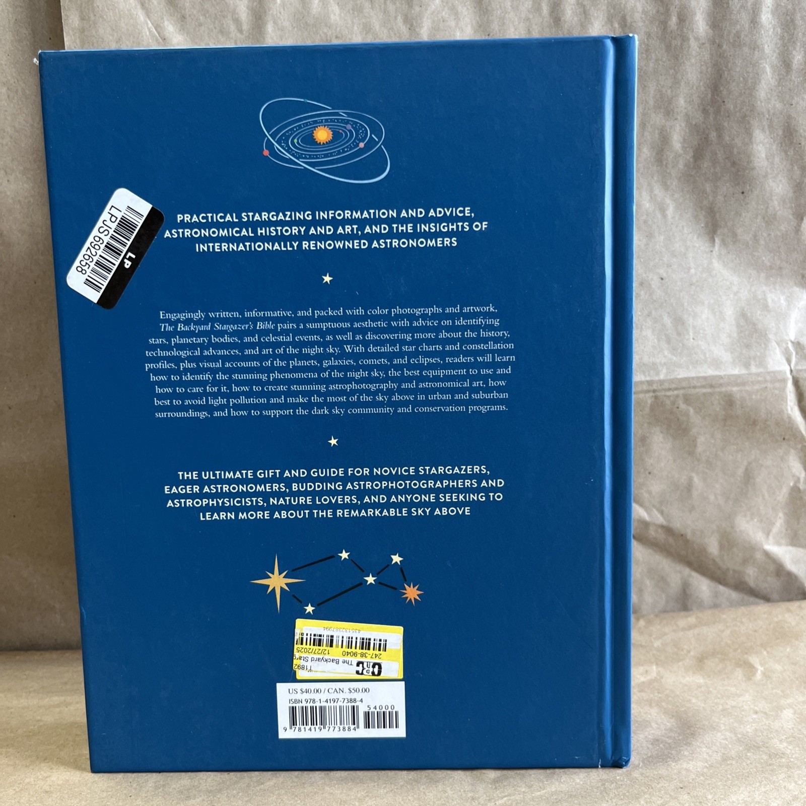 Backyard Stargazer&rsquo;s Bible…(USED)(HARDCOVER) SEE DESCRIPTION
