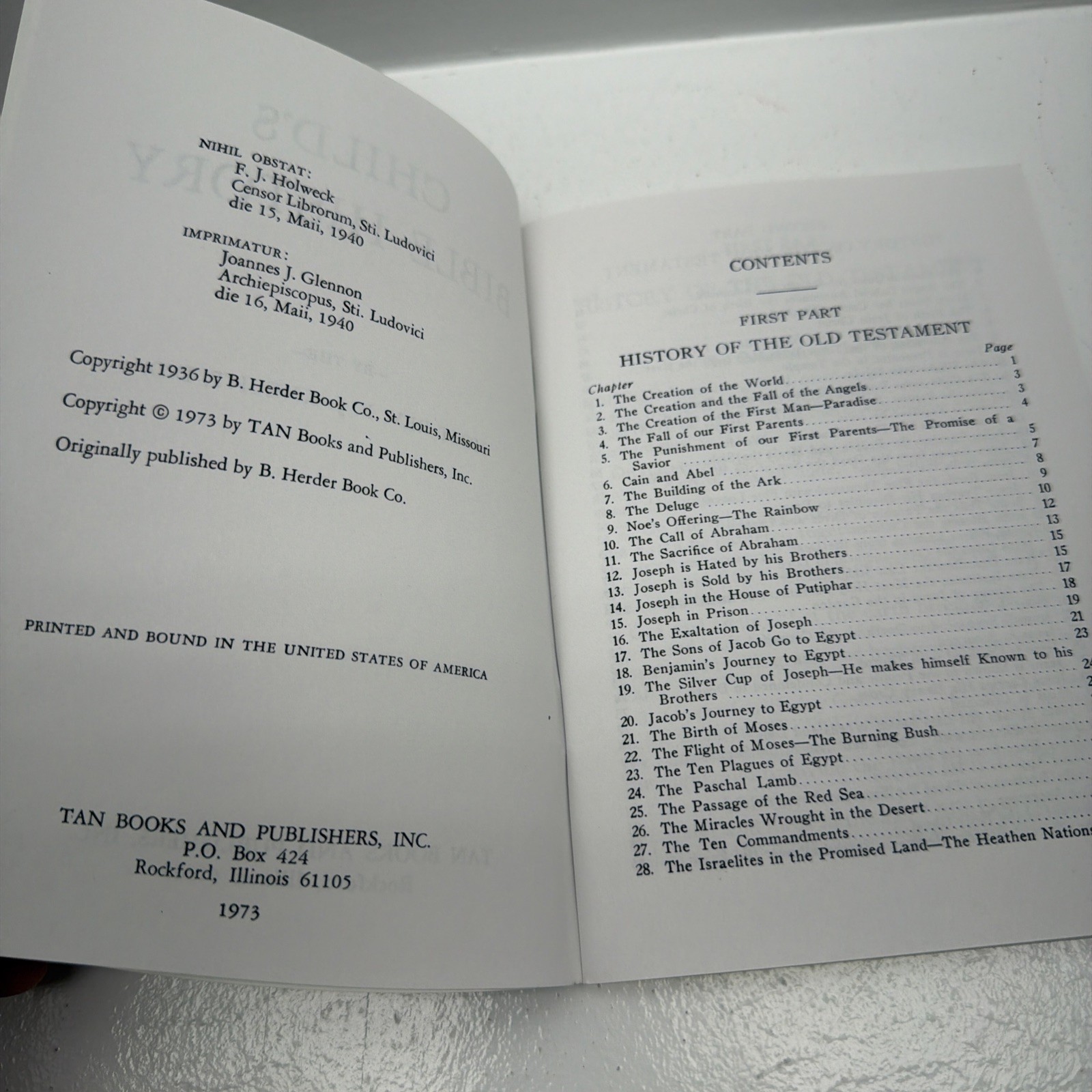 Child&rsquo;s Bible History, by the Most Rev. F J Knecht, D. D 1973