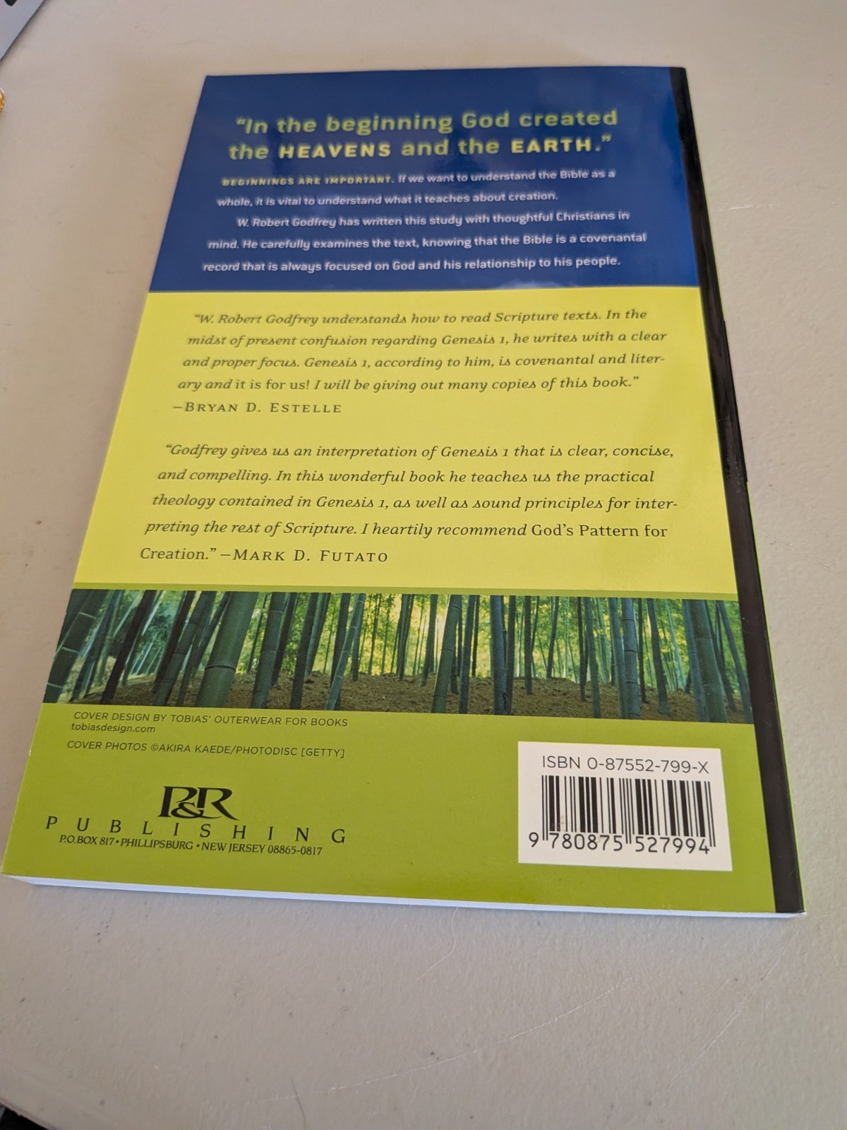 GOD&rsquo;S PATTERN FOR CREATION, R Godfrey, PB, Very Good,P&R, 2003