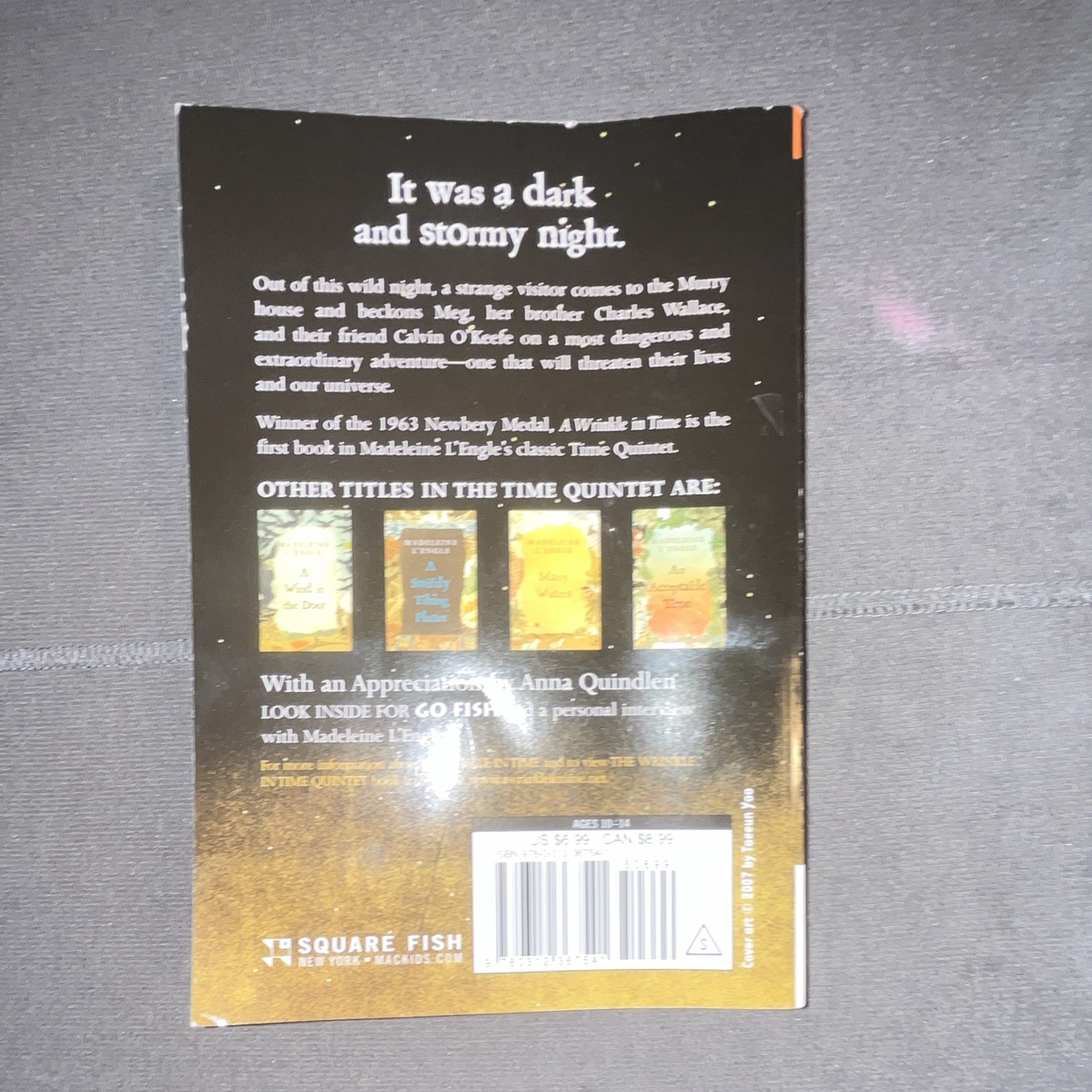 Madeleine L&rsquo;Engle A Wrinkle in Time (Time Quintet) PB 2007 Square Fish Movie