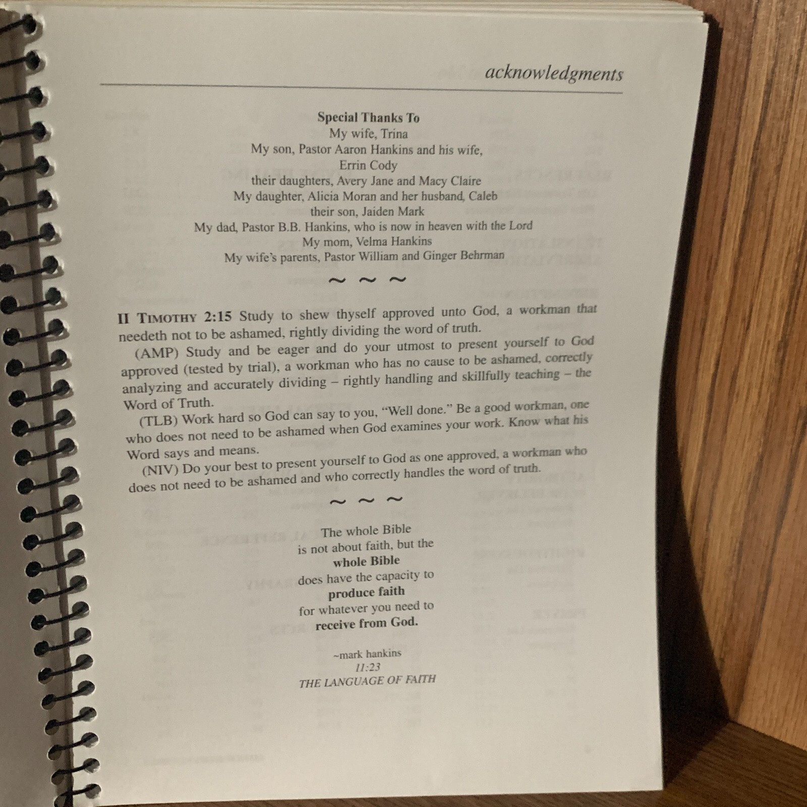 SPIRIT-FILLED SCRIPTURE STUDY GUIDE: A COMPREHENSIVE STUDY by Mark Hankins Minis
