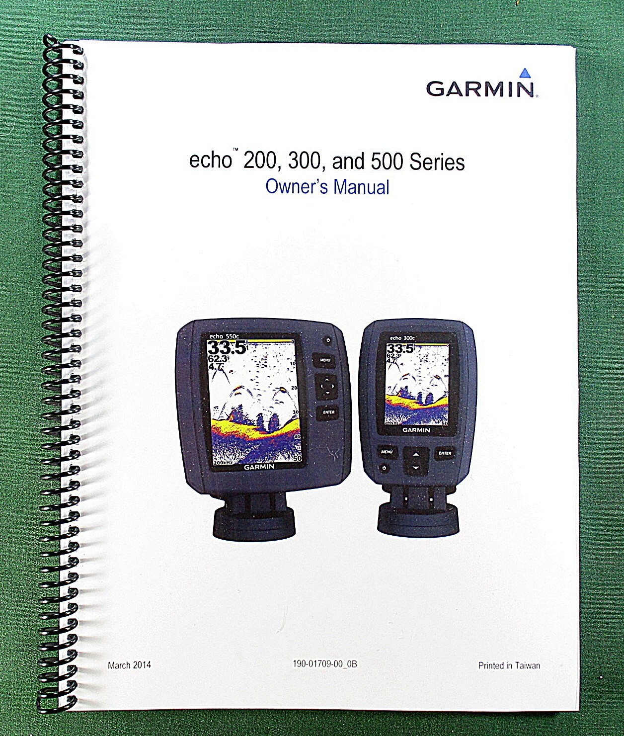 Garmin Echo 301c / 501c Owner&rsquo;s Manual: Full Color 12 Pages & Clear Covers