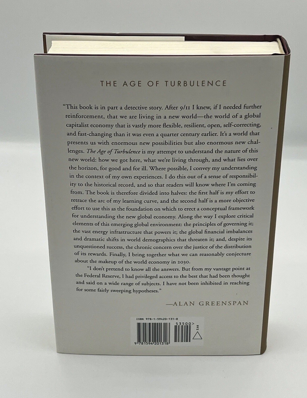The Age of Turbulence; Adventures in a New World by Alan Greenspan; 1st Edition