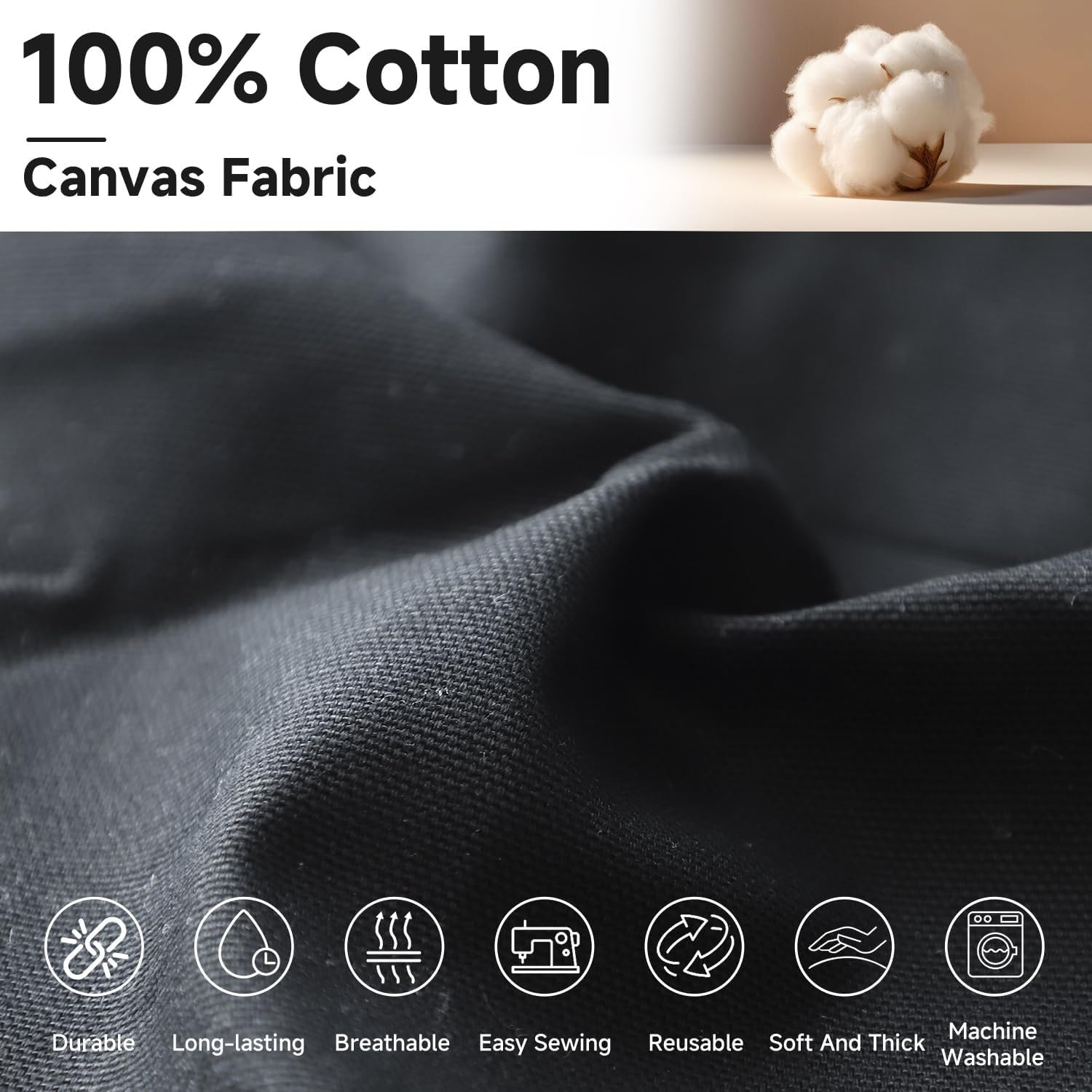Canvas Fabric by the Yard, 59 » Wide, 10Oz Premium Natural Cotton Duck Canvas Fa
