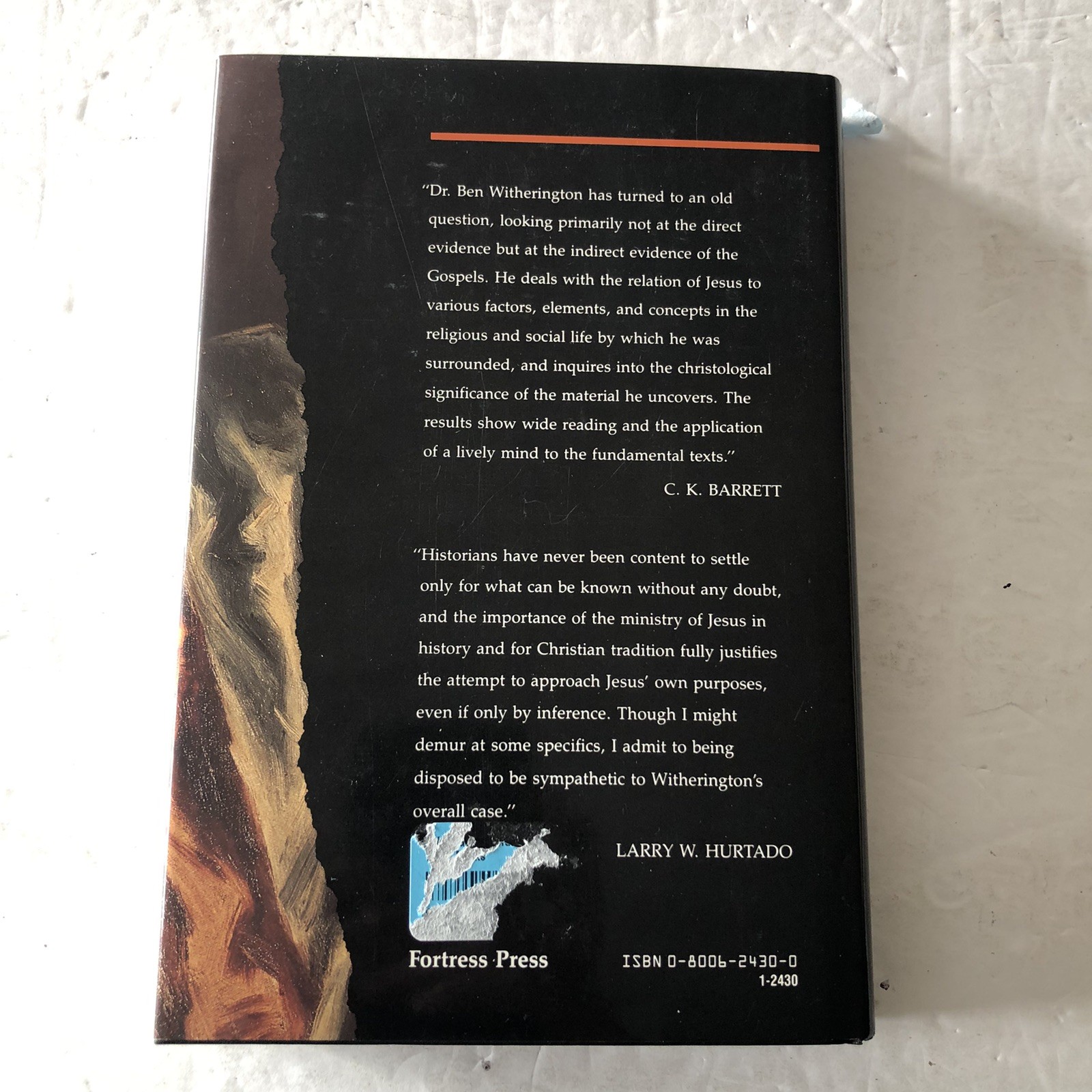 The Christology of Jesus, Ben Witherington III, 1990 Hardcover Book