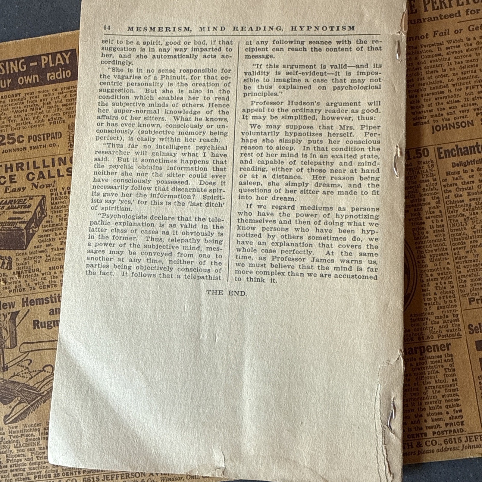 1920&rsquo;s Hypnotism And Spiritualism How To Hypnotize Owl Cover Booklet GreatGrafix