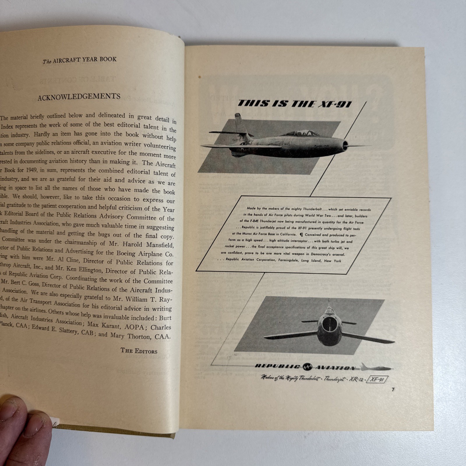 The AIRCRAFT YEAR BOOK For 1949, 31st Annual Edition 464 Pages HC Dustcover