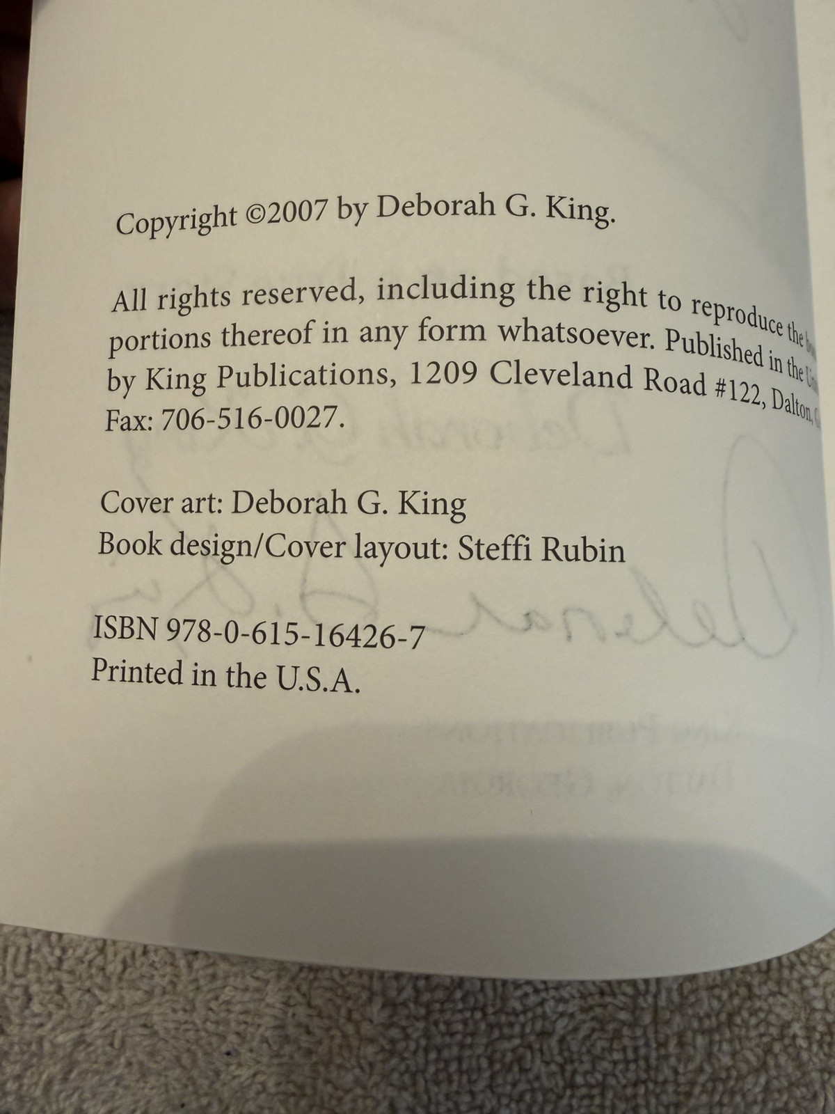 Somewhere in Germany by Deborah G. King (SIGNED BY AUTHOR) 2007 WWII History