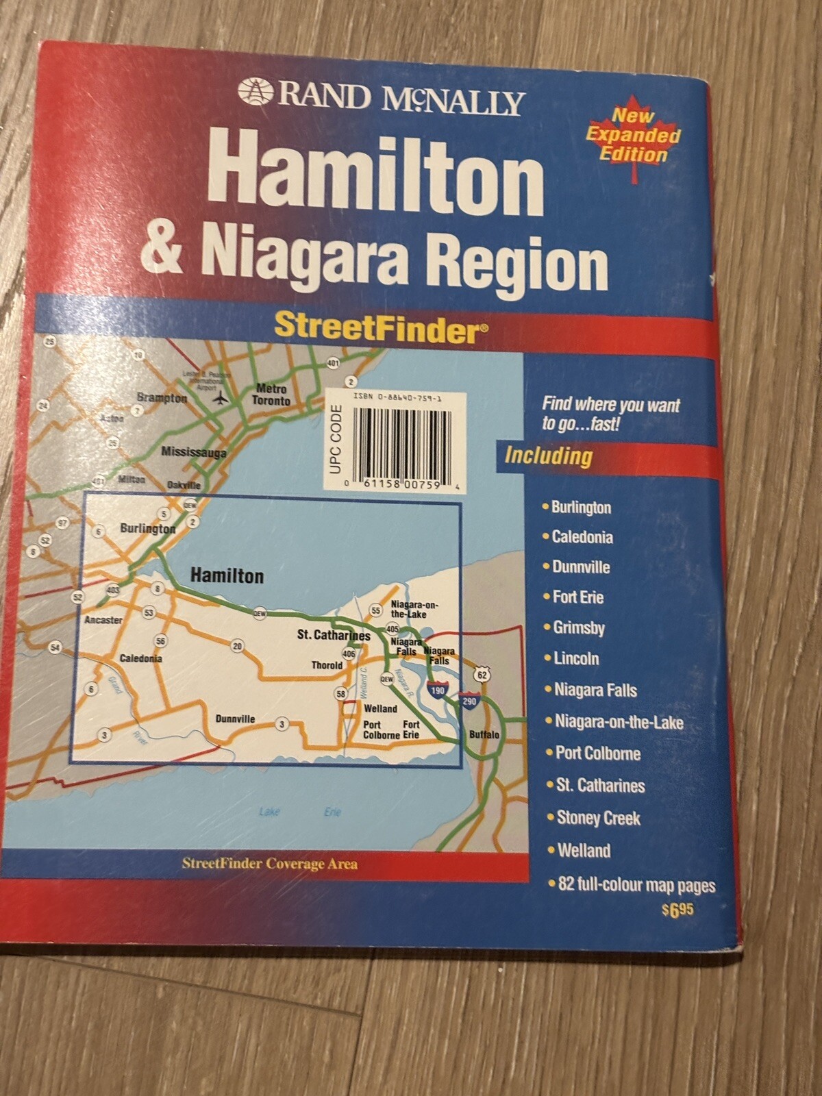 Rand McNally Hamilton Niagara Region Ontario street atlas guide Canada
