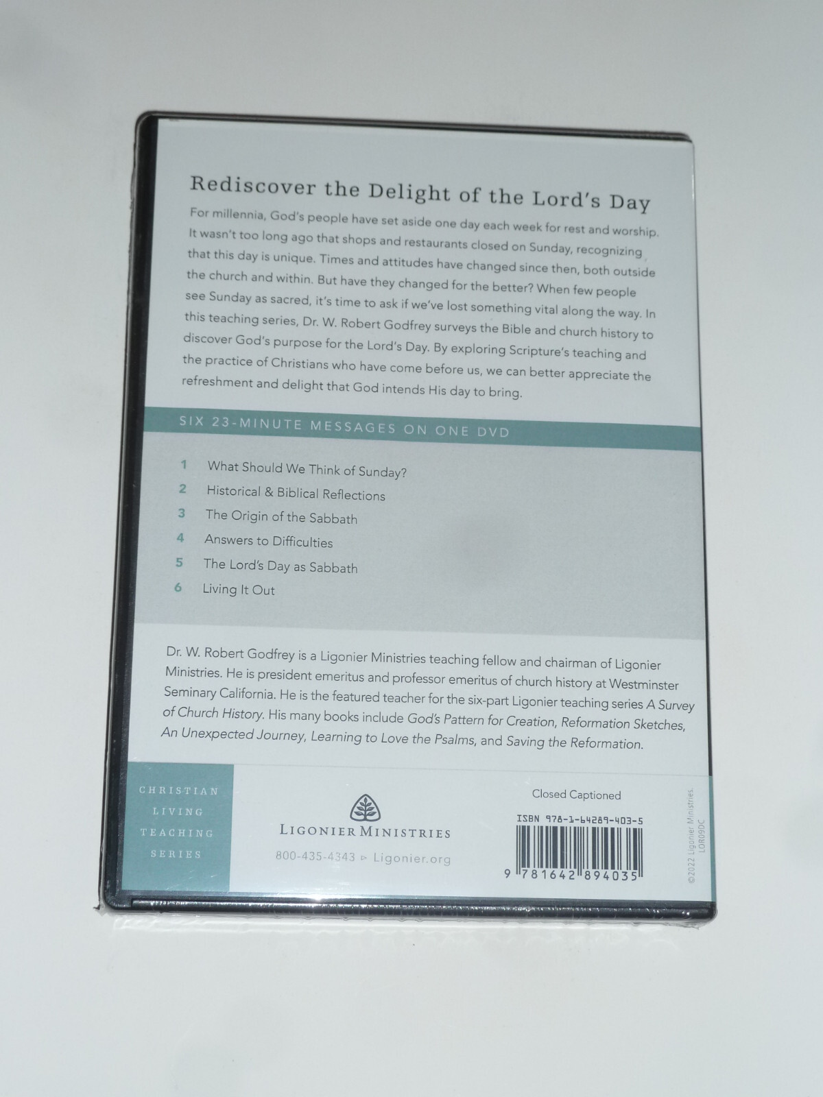 The Lord&rsquo;s Day: Sabbath Worship and Rest by W. Robert Godfrey DVD 2022 NEW!