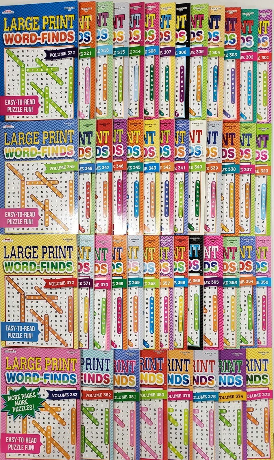 Large Print Word-Finds Puzzle Books Kappa Games,Search,Hunt~ Pick up to 30 Vols