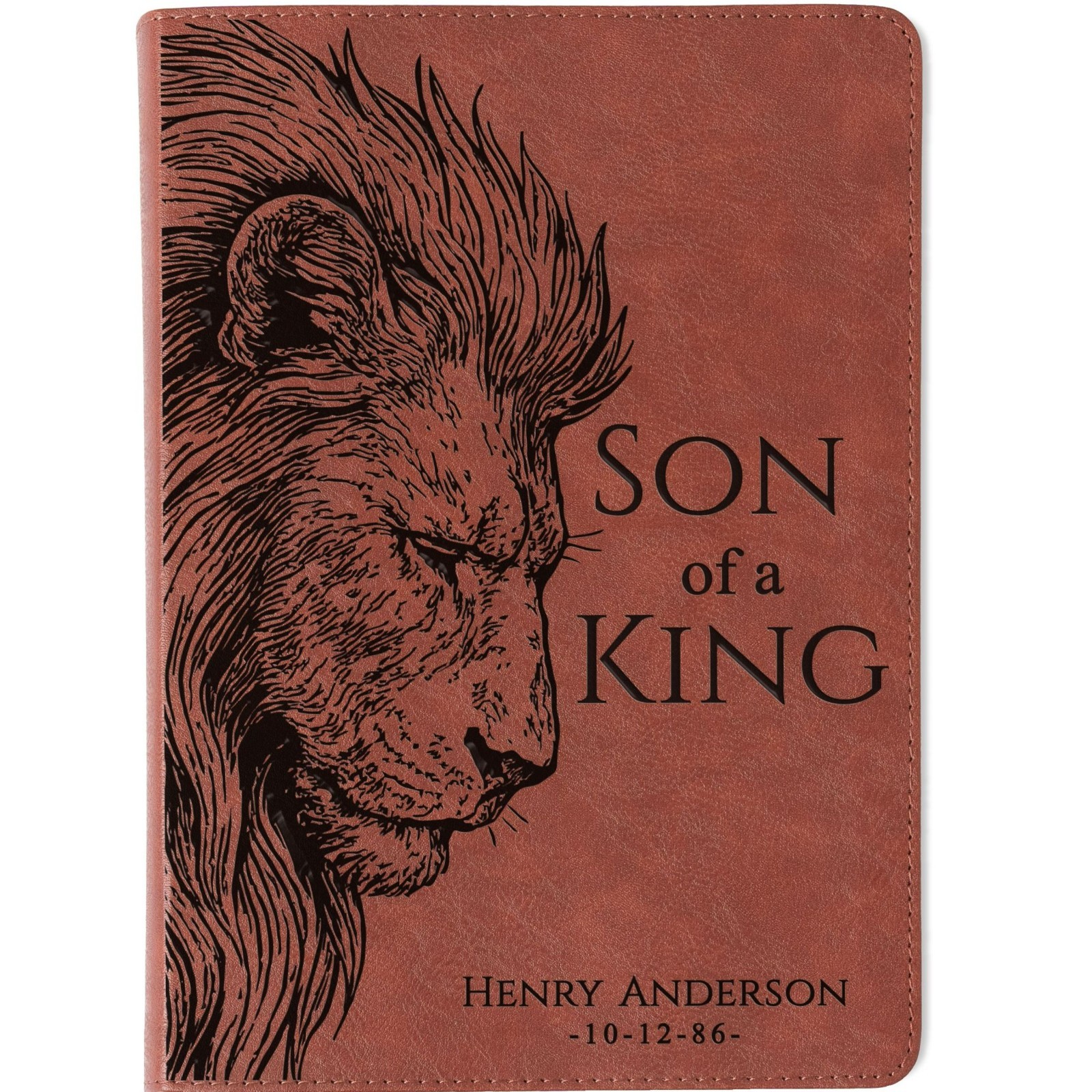 Personalized ESV Men&rsquo;s Study Bible, Son of a King Lion Design, Name Engraved