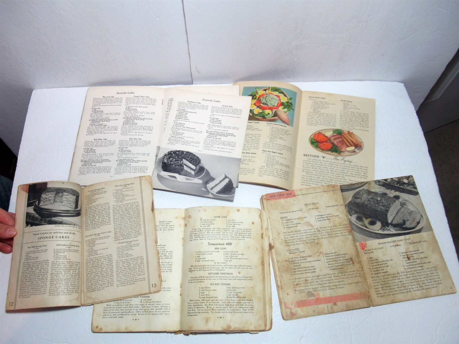 Lot 10 Vtg 1930s 1940s Cookbooks Planters Oil Carnation H-O Cereal Spry