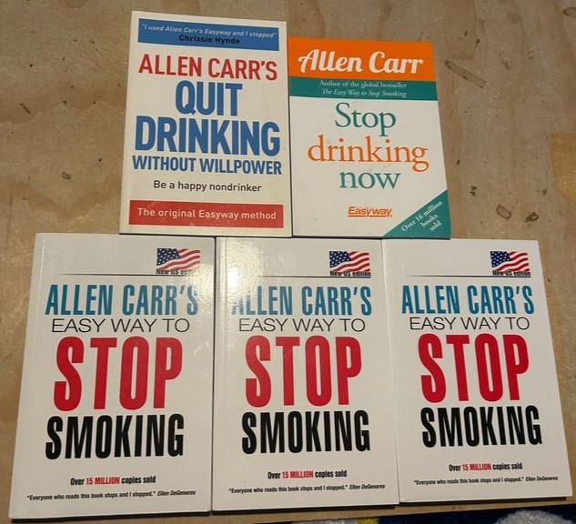 Allen Carr&rsquo;s Easy Way to Stop Smoking Quit Drinking ALLEN CARR LOT 5 BOOKS