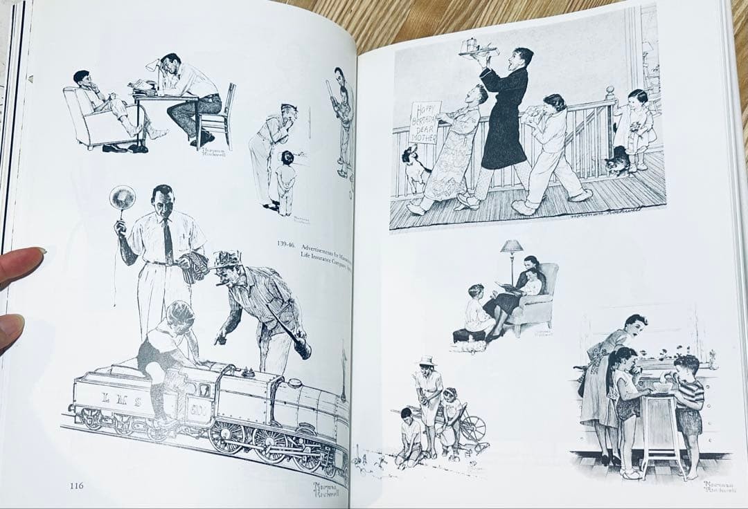 Norman Rockwell&rsquo;s America Art Book 13.4×10.3in Large Format Like