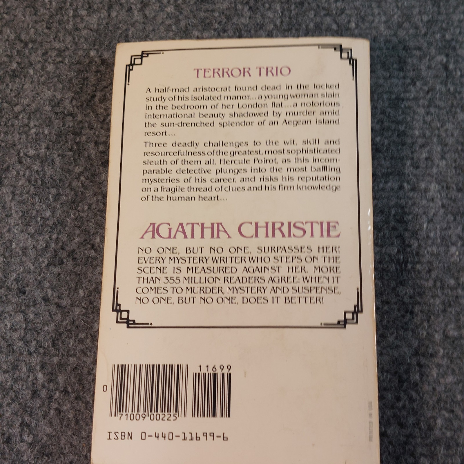 Vintage Agatha Christie Paperback Book Lot of 4 Poirot Mysteries Dell 60s 70s