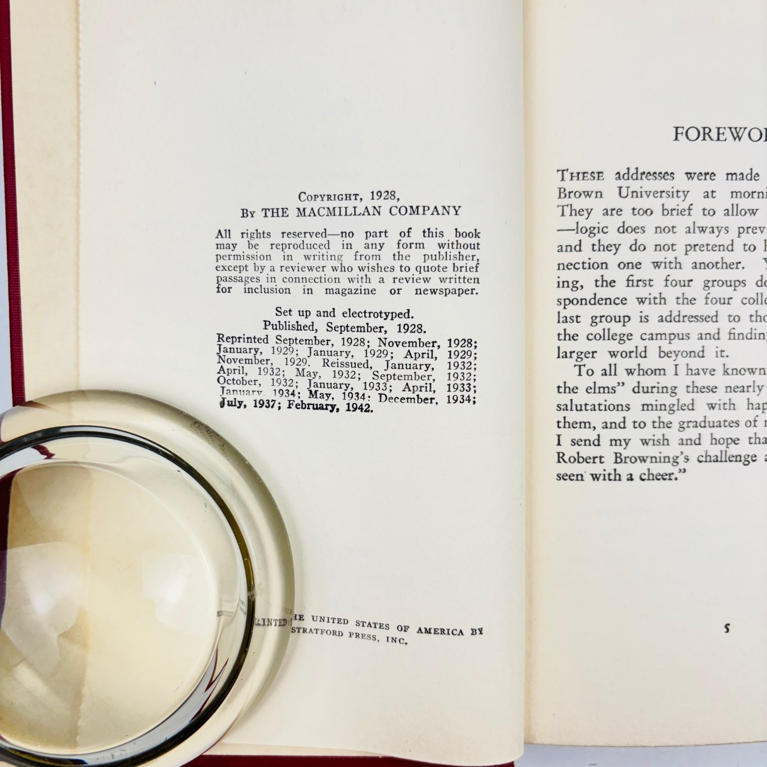 Facing Life WHP Faunce 1942 Association Copy Inscribed & Signed by Author&rsquo;s Wife